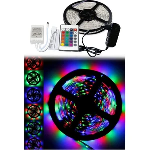 Kumandalı Şerit LED 5 Metre Tak Çalıştır Trafolu Rgb Şerit LED