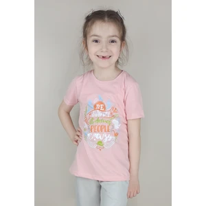 Kız Garson Pamuklu Pembe T-Shirt