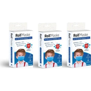 Erkek Çocuk 3 Katlı Telli Cerrahi Maske 10 Lu 3 Adet