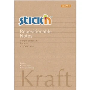Stıckn Kraft Notes 150 x 101 mm Çizgili 100 Yaprak Not Kağıdı 4-2164100-5001