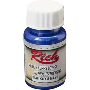 50 cc Metalik Koyu Mavisi Akrilik Kumaş Boyası 3148