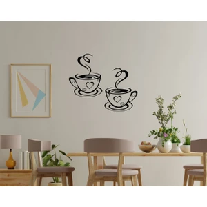 Bk Gift Kahve Fincanları Tasarımlı Duvar Sticker-1