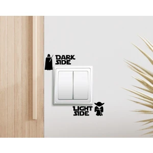 Bk Gift Light Side/dark Side Tasarımlı Duvar Sticker-1