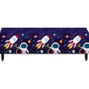 Süsle Bebek ve Parti Kozmik Galaksi Uzay Temalı Masa Örtüsü - 120cm x 180cm