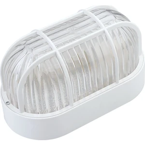 Oval Glop Kafesli Armatür Beyaz E27