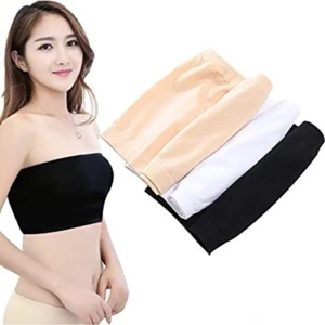 Normbra 3 Adet Dikişsiz Straplez Sütyen Sütyen Seti Siyah-Beyaz-Ten 3 Renk Tek Pakette