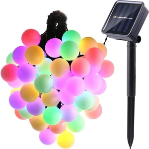Light Home 50 LED Renkli Solar Güneş Enerjili Bahçe Teras Balkon Ağaç Lambası Parti Doğum Günü Yılbaşı Süsü