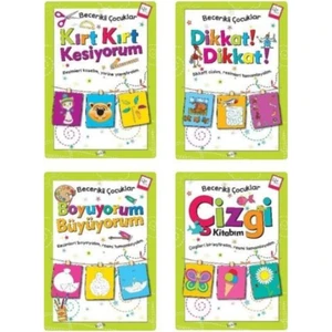 Kukla Becerikli Çocuklar Etkinlik Seti 4+ Yaş 4 Kitap