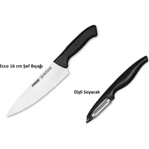 Ecco 16 cm Şef Bıçağı + Dişli Soyacak