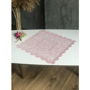 Osmanlı Desen Örme Peçete 6 Adet Pudra