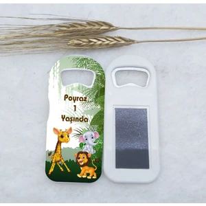 Hayaller Dükkanı 15 Adet Sevimli Hayvanlar Temalı Uzun Açacak Magnet 4,5X10,5 cm Uv Doğum Günü Liği Safari Temalı Açacak Magnet