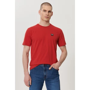 Lightweight Small Sign O Erkek Kırmızı Bisiklet Yaka Tişört