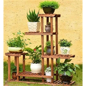 Tarfadek Saksı Standı 6 Katlı Saksılık Çiçeklik Çok Katlı Dekoratif Saksı Standı 100 x 95 x 25