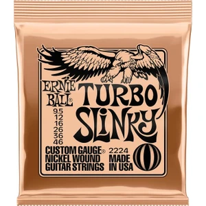 Ernie Ball 2224 Nickel Turbo Slinky Electric Guitar Strings Takım Tel Elektro Gitar Teli 9,5-46
