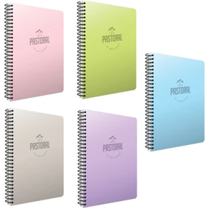Pastoral Spiralli A4 72 Yaprak Kapak Defter Kareli 5 Adet
