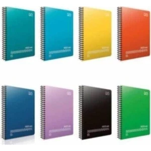Fresco 72 Yp Çizgili 3 Kareli 5 Spiralli Pp Kapak Defter 8'li