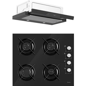 Black Nuvo 2'li Ankastre Set(S 2140 Ce Ankastre Ocak + D036 Aspiratör )