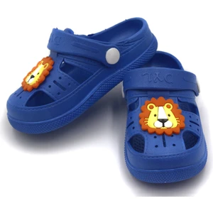 Çocuk Günlük  Kaymaz Taban Hayvan Figürlü Çocuk Sandalet Terlik  -  Mavi