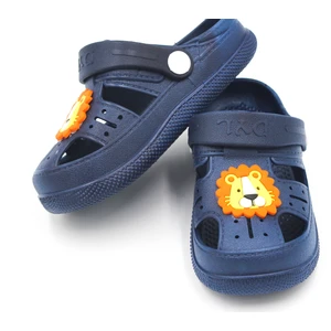 Çocuk Günlük Kaymaz Taban Hayvan Figürlü Çocuk Sandalet Terlik  -  Lacivert