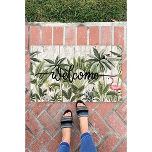 Buket Home Jungle Welcome Iç ve Dış Mekan Dekoratif Çok Amaçlı Kapı Önü Paspası