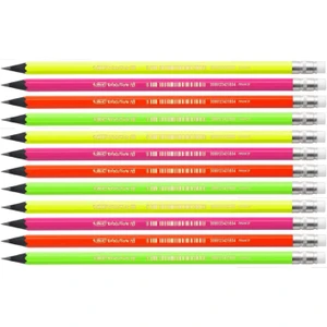 Kurşun Kalem - Evolution Fluo - Silgili - 12'li Set