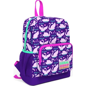 Coral High Kids Mor Kuğu Desenli Iki Bölmeli Ilkokul Sırt Çantası