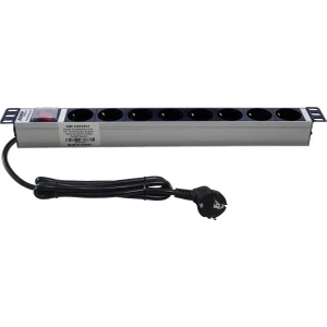 Connect 19" 1u 8'li Schuko Soketli On/off Anahtarlı Alüminyum Rack Kabin Grup Prizi Pdu