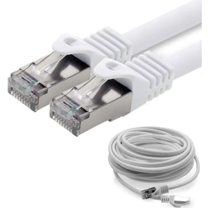 CAT7 S/FTP Ethernet (Network, LAN) Kablosu, Beyaz, 1 metre