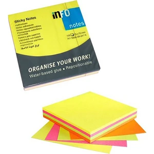 Info Post-It Neon Karışık Renk 75X75 mm 100 Yp	