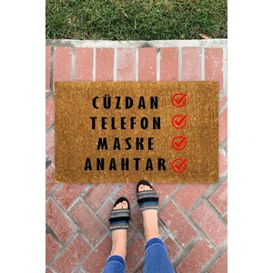 Buket Home Hatırlatıcı Iç ve Dış Mekan Dekoratif Çok Amaçlı Kapı Önü Paspası