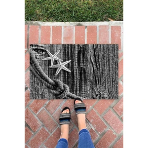 Buket Home Black Muğla Iç ve Dış Mekan Dekoratif Çok Amaçlı Kapı Önü Paspası