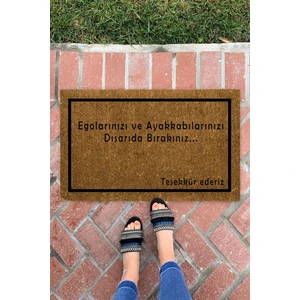 Buket Home Egolar Çerçeve Iç ve Dış Mekan Dekoratif Çok Amaçlı Kapı Önü Paspası