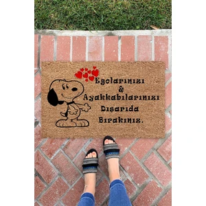 Buket Home Snoopy Iç ve Dış Mekan Dekoratif Çok Amaçlı Kapı Önü Paspası