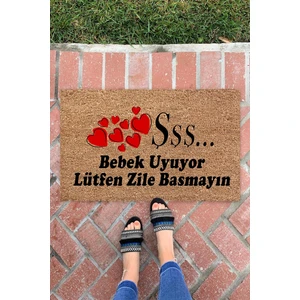 Buket Home Bebek Uyuyor Iç ve Dış Mekan Dekoratif Çok Amaçlı Kapı Önü Paspası