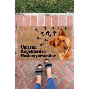 Buket Home Umarım Köpekler Iç ve Dış Mekan Dekoratif Çok Amaçlı Kapı Önü Paspası