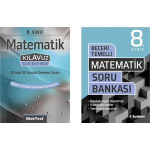 Tudem Yayınları 8. Sınıf LGS Matematik Beceri Temelli Soru Bankası + Klavuz Deneme Seti
