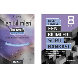 Tudem Yayınları 8. Sınıf LGS Fen Bilimleri Beceri Temelli Soru Bankası + Klavuz Deneme Seti