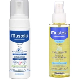 Konak Önleyici Köpük Şampuan 150 ml + Mustela Bebek  Bakım Masaj Yağı 100 ml