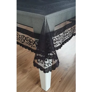 Osmanlı Desen Masa Örtüsü Siyah