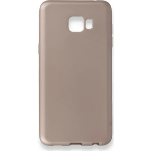 Samsung Galaxy C5 Pro Kılıf Yumuşak Dokulu Silikon + Ekran Koruyucu Cam Rose Gold