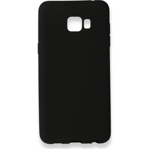 Samsung Galaxy C5 Pro Kılıf Yumuşak Dokulu Silikon + Ekran Koruyucu Cam Siyah
