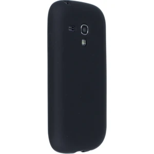 Samsung Galaxy I8190 / S3 Mini Kılıf Yumuşak Dokulu Silikon + Ekran Koruyucu Cam Siyah