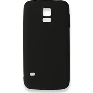 Samsung Galaxy S5 Kılıf Yumuşak Dokulu Silikon + Ekran Koruyucu Cam Siyah