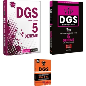 Pegem Akademi Yayıncılık 2021 DGS 5 Deneme ve Yargı DGS Çözümlü 5 Deneme + Çıkmış Sorular