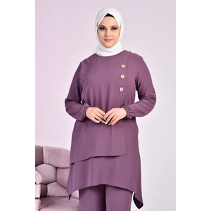 Düğmeli Battal Ikili Kadın Takım