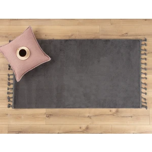 Madame Coco Carol Saçaklı Halı - Antrasit - 80X150  cm