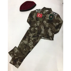 Uğur Böceği Çocuk Çocuk Polis Özel Harekat Bordo Bereli Kıyafeti Çocuk Polis Kostüm