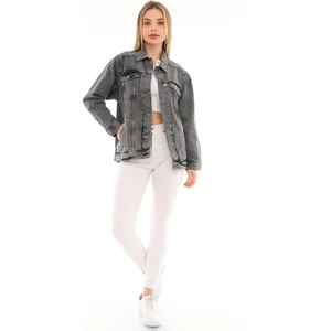 The Bark Kadın Jean Klasik Ceket 1039 Siyah