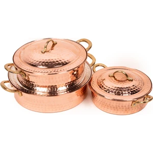 Dövme Bakır Tencere Seti