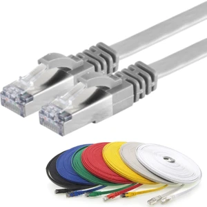 CAT7 Yassı FTP Ethernet (Network, LAN) Kablosu, Gri, 5 metre
